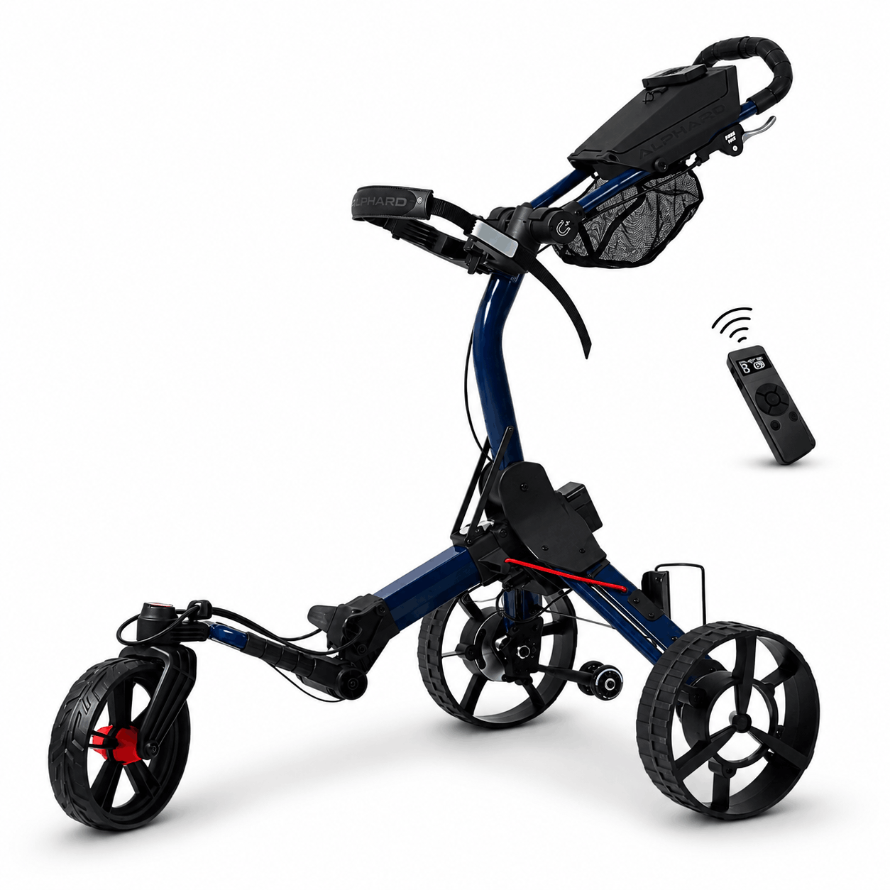 Alphard Cybercart in Blau mit roten Akzenten