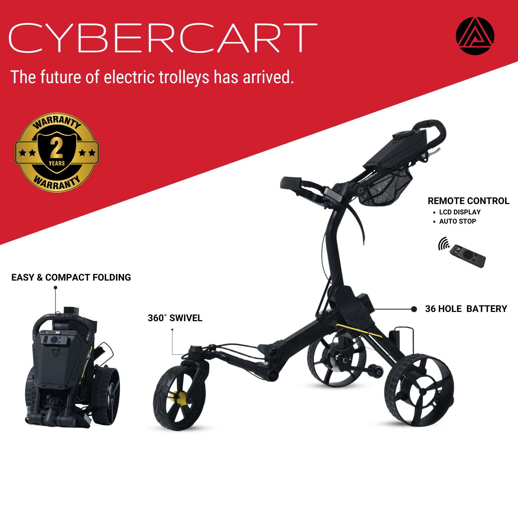 Cybercart - motorised remote golf trolley - by Alphard Golf – Alphard ...